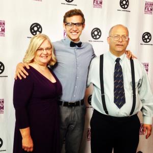 Josh Brodis on the red carpet for the LA premiere of SAKE-BOMB with his parents Walt and Donna Brodis.