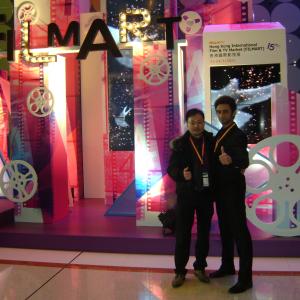 Christian Bachini and producer Alfons Chan at the HK Filmart in 2011