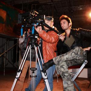 Christian Bachini on the set of Xia Dao Zhi Zhun 2013
