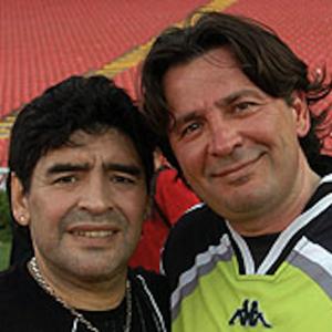 Diego Armando Maradona and Rino Piccolo on the set of Maradona by Emir Kusturica