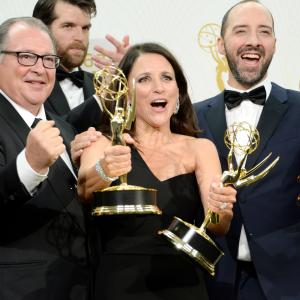 Julia Louis-Dreyfus, Kevin Dunn, Tony Hale and Timothy Simons at event of The 67th Primetime Emmy Awards (2015)