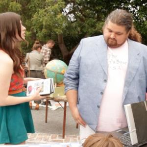Oh set Maggie with Jorge Garcia