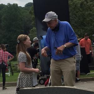 Ella Anderson on set of Mothers Day with Director Garry Marshall