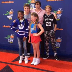 Kids Choice Sports 2015 with the cast of Henry Danger