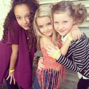 Ella Anderson with McKenna Grace and Kayla Maisonet at the live taping of Nicks new show Instant Mom