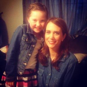 Ella Anderson with her movie mom in Miss Famous Kristen Wiig