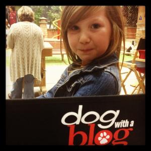 Ella working on Disney Channel Dog with a Blog