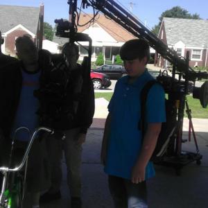 Korey Lear as Sam on set of THE ROUTE August 2013