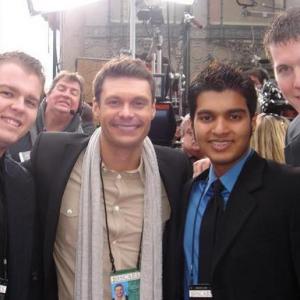 Jon Kazy Ryan Seacrest Asif Akbar and Stephen Haines at the 80th Academy Awards