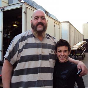 On set of Two Ton Harley with The Big Show