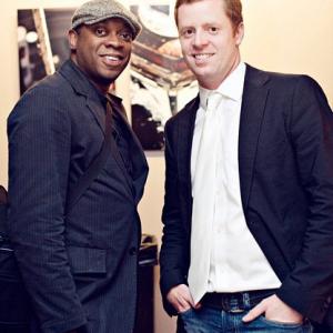 Ora Nwabueze and Nick Fitzhugh at Fitzhughs Starboard Light preview opening