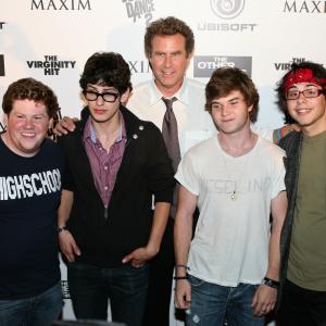 Will Ferrell, Jacob Davich, Matt Bennett, Justin Kline and Zack Pearlman at event of The Virginity Hit (2010)