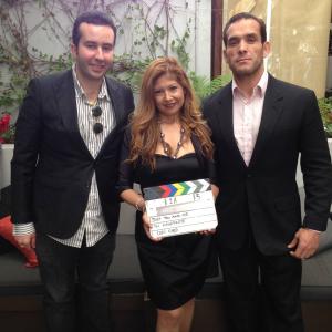 On set for the shooting of Just You And Me with movie director Ivi Nvarrete and actor Jose Rosete