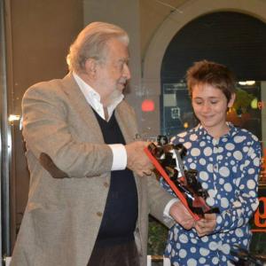 Leonardo Della Bianca recieve the Golden Sampietrino Award from Pupi Avati