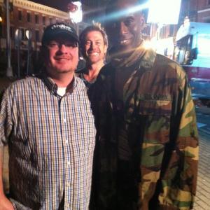 On the set of Steve Niles Remains with Lance Reddick and Grant Bowler