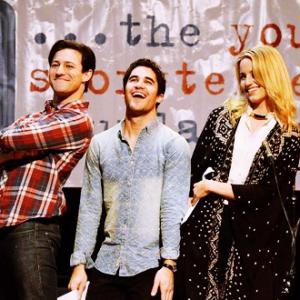 Curt Mega, Darren Criss and Dianna Agron at the Young Storyteller's Foundation 