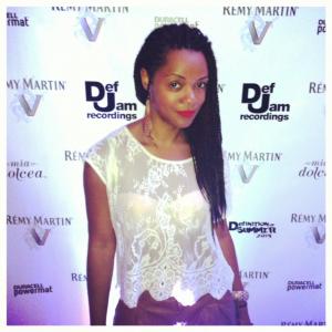 Syhaya attending the Def Jam Site launch party in New York.