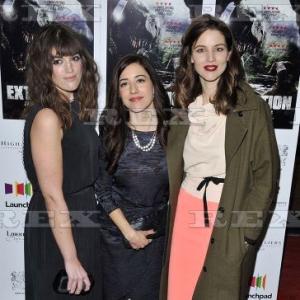 Emma Lillie Lees, Dolores Reynals and Sarah Mac at the 'Extinction: Jurassic Predators' Premiere, Leicester Square