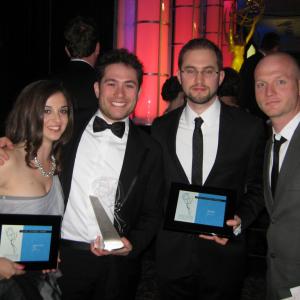 S Brent Martin with AFI colleagues at the 32nd College Television Awards From left  Sarah Bigle producer First Dates S Brent Martin producer Clear Blue Julian Higgins director Thief Andrew Wheeler cinematographer Thief