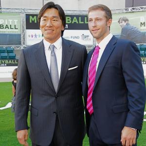 Casey Bond and Hideki Matsui at MONEYBALL Premiere in Oakland CA