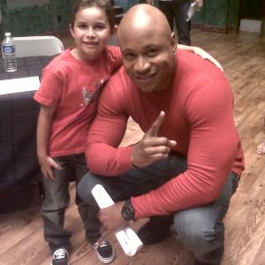 Austin Chase at NCIS: Los Angeles table read with LL Cool J