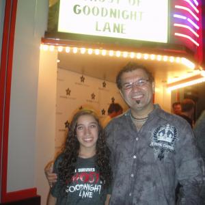 Alin Bijan, director The Ghost of goodnight lane with Sophia Arias, wrap party.