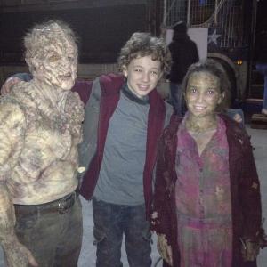 Olivia Steele Falconer with Maxim Knight and Tyler her on screen Skitter Brother  Falling Skies  Season 2 Episode 8  Death March