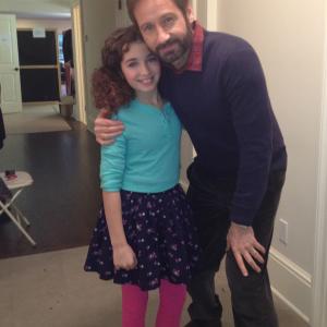 David Duchovny  Olivia Steele Falconer on set of After the Fall