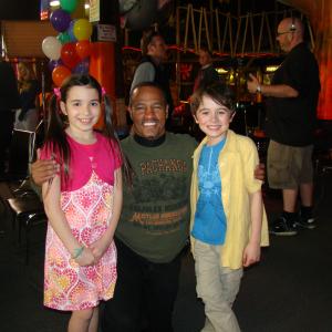 Olivia SteeleFalconer on set of The Client List with Director Eric Laneuville and Valin Shinyei