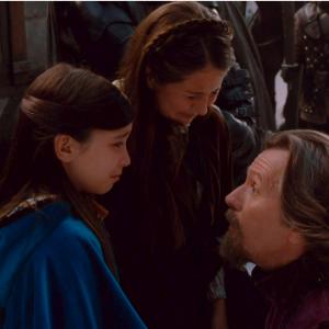 Olivia Steele Falconer with Gary Oldman and Bella King - in Red Riding Hood