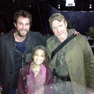 Olivia Steele Falconer with Noah Wyle  Will Patton on Falling Skies  Season 2 Episode 8  Death March