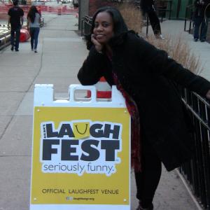 Performing at The Bob/ Dr. Grin's. Gilda'sLaughfest