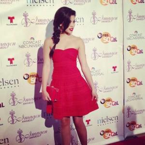 On the Red Carpet at the Imagen Awards 2014.