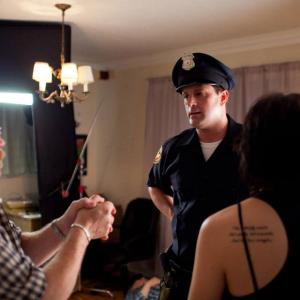 From the set of Precious Mettle Michael Sorvino as Jeff Wagner with Edmond Coisson and Costume Designer Megan Spatz
