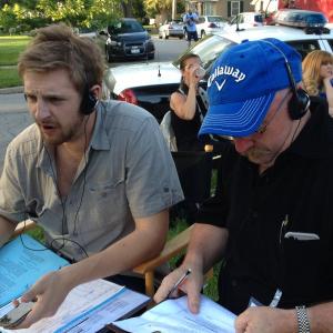 Script Supervisor Brian Nowak with Edmond on the set of Precious Mettle