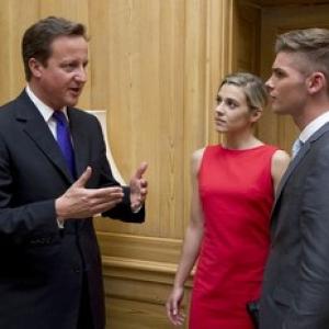 Downing Street. David Cameron, Kieran Richardson & Victoria Atkin