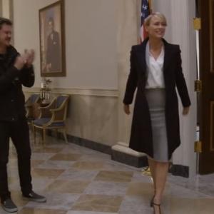 House of Cards - Season 3 'Backstage Politics - Behind the Scenes' Beau Willimon and Robin Wright