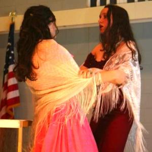 Mary Rose Maher and fellow Actress Renee Kray on stage for McGivney, The Musical.