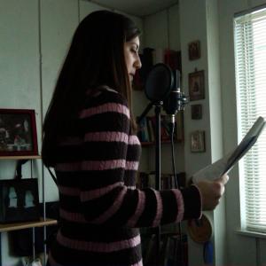 Actress Mary Rose Maher doing Voice Over work