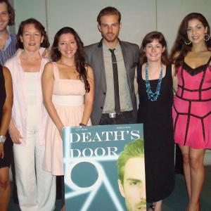 Deaths Door web series cast and crew at a private screening event Right to left director Ben Schaeffer cast members Alexandra Rosario Erin Mairead OKane Jeff Berg Jessica Vera Elizabeth Bove Geoffrey Pomeroy and producer Stephanie Dawson