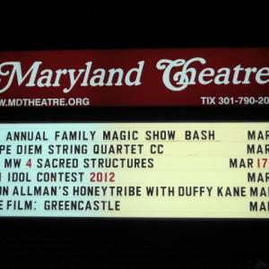 Maryland Theatre showing Greencastle