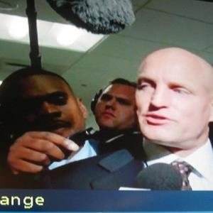 Playing the role of a reporter on HBOs Game Change with Woody Harrelson