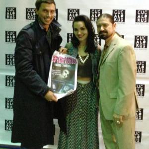 Dave with director/writer Oliver Mellan and costar Adrienne ODocharty at the 2012 Cucalorus Film Festival showing of Six Planets of the Song