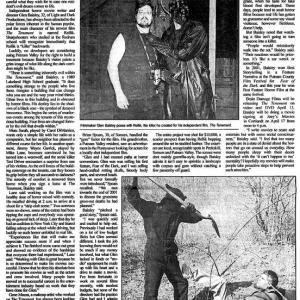 Coverage in North County News during the making of award winning film The Tenement