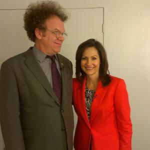 John C Reilly and me as Linda Barrelli behind the scenes on Check It Out with Dr Steve Brule  Adult Swim
