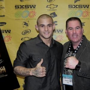UFC and Fightville star Dustin Poirier with Michael W Gray, producer