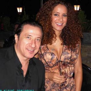 FameWall Honoring Angelica Page Hurleys Saloon New York City October 2011 Actors Yvonne Maria Schaefer qv and Federico Castelluccio qv at the after party