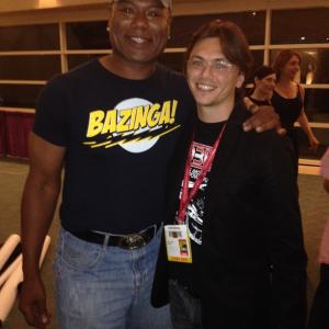 Christopher Judge and CharlesHenri Avelange arrive for the Nobility panel at the 2014 San Diego ComicCon International