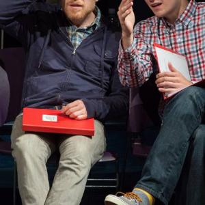 with Anthony Rapp on stage in NYC.