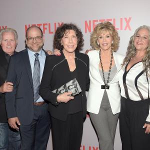 Jane Fonda Martin Sheen Lily Tomlin Marta Kauffman and Jason Kempin at event of Grace and Frankie 2015